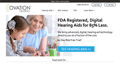 Desktop Screenshot of ovationhearing.com